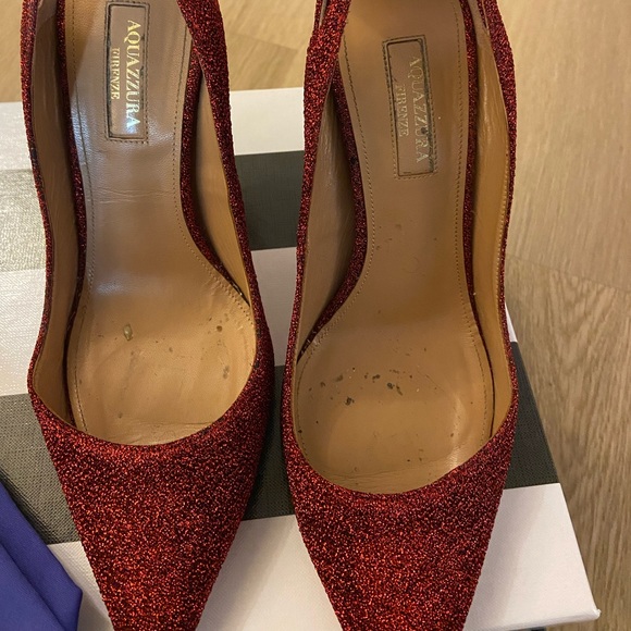 Aquazzura red glitter tassel pump - Picture 4 of 7